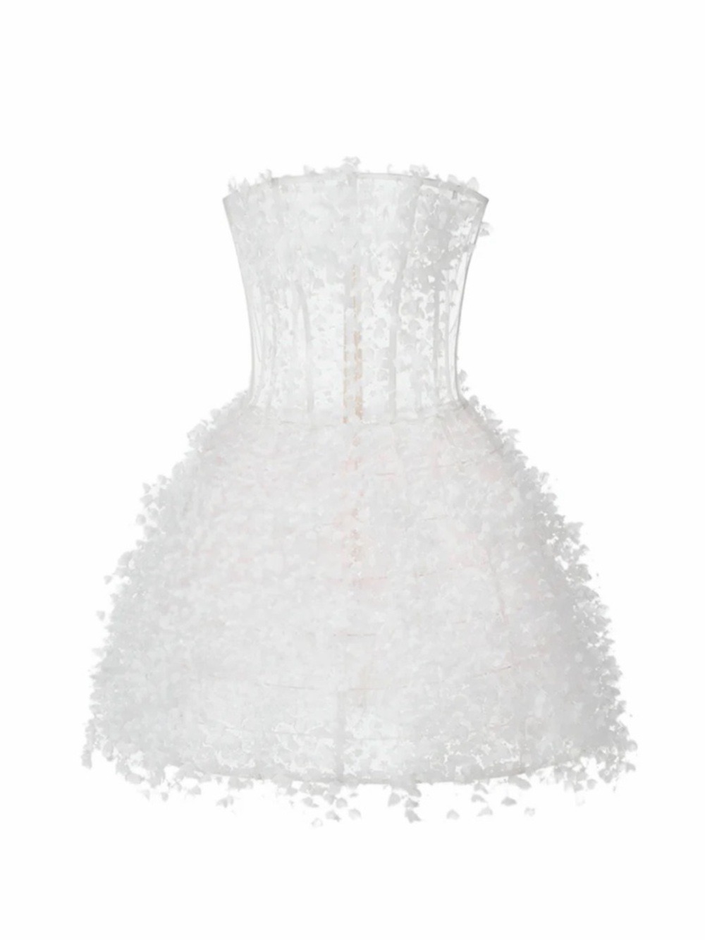 Montsand Ivory Flowers Mini Dress